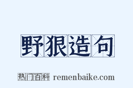 野狠造句是什么意思的图片